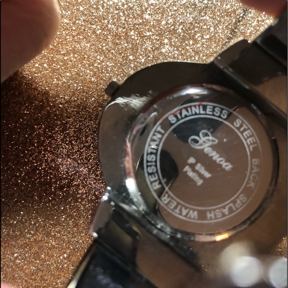 VINTAGE GENOA LAPIS LAZULI CZ WATCH BRACELET EUC - Picture 4 of 7